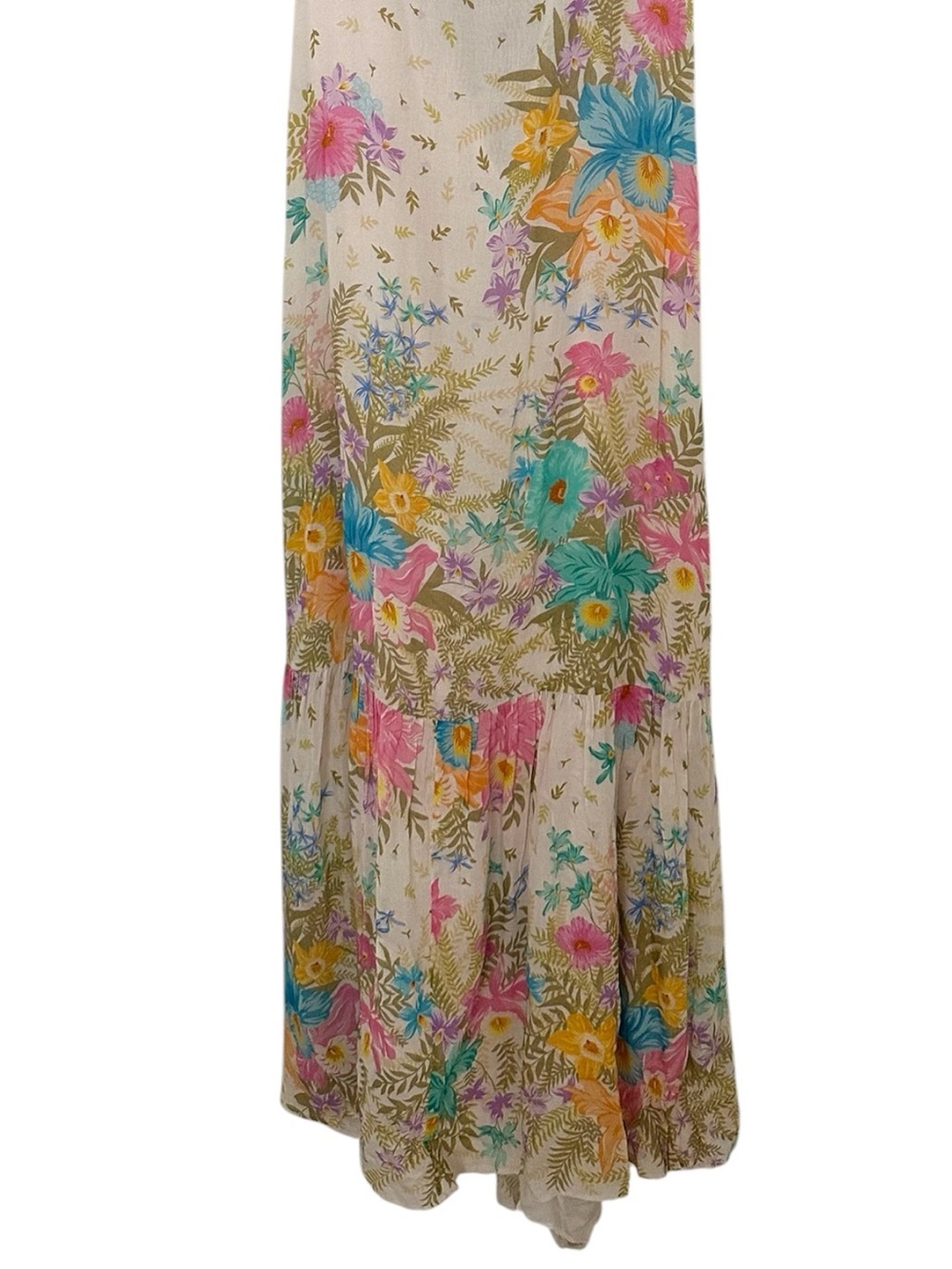 New SPELL Lei Lei Frill Gown - Cream Floral sz XL - Picture 7 of 15
